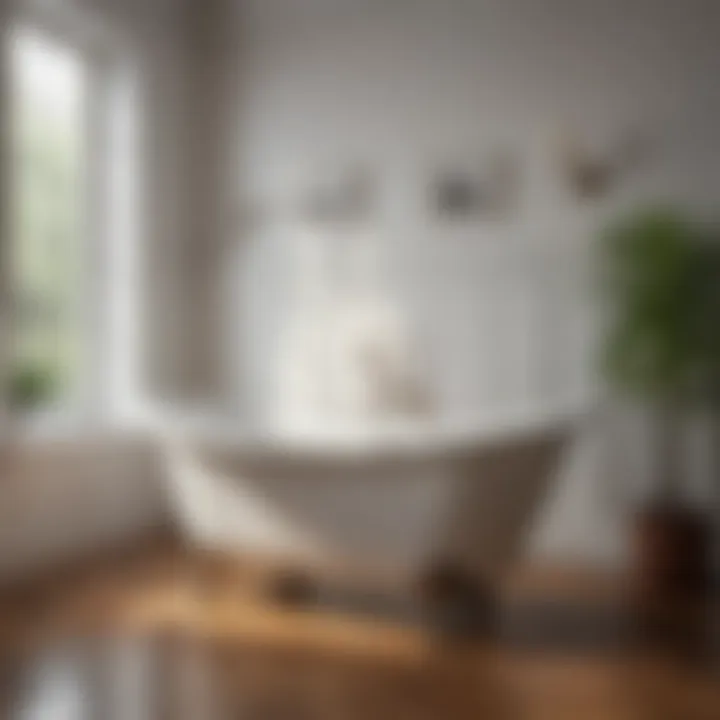 Installation of the American Standard clawfoot bathtub in a modern setting