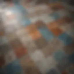Different types of bathroom tiles showcasing material variety