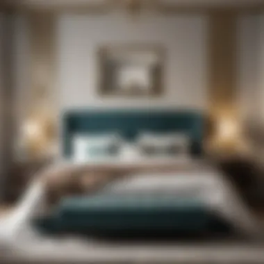 Functionality in Art Deco Design A beautifully arranged Art Deco bedroom scene emphasizing functionality with style