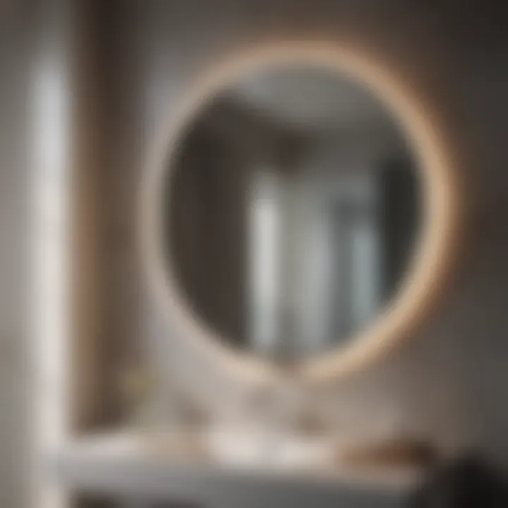 Stylish articulating mirror enhancing modern bathroom decor