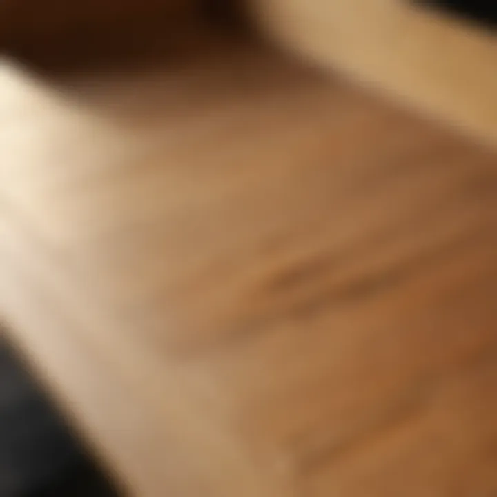 Close-up of bamboo texture on a tray