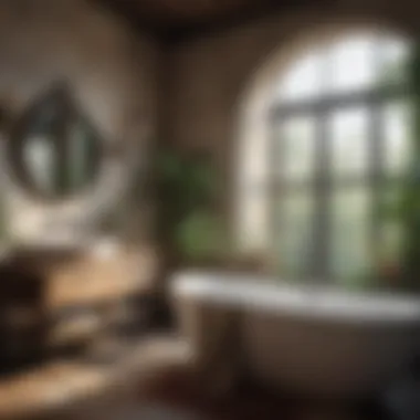 Bohemian Style Bathroom Bohemian style bathroom adorned with plants and vibrant decor