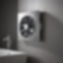 Modern bathroom exhaust fan with integrated LED lights