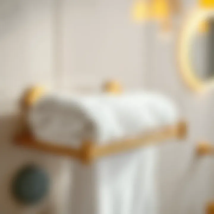 Materials of Towel Holder with Shelf Close-up of materials used in towel holder with shelf