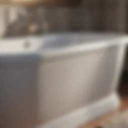 Detailed view of a restored bathtub showcasing a glossy finish