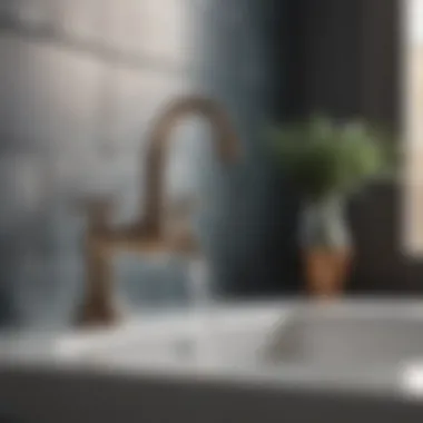 Vintage-Inspired Faucet in Modern Setting Stylish vintage-inspired faucet in a modern bathroom