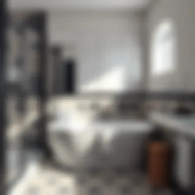 Modern Aesthetics Contemporary tiles with bold patterns enhancing modern small bathroom aesthetics