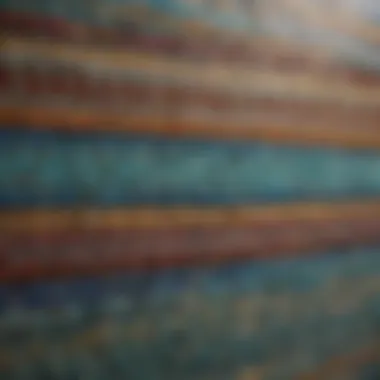 Close-up of a colorful mosaic tile design in a bathroom