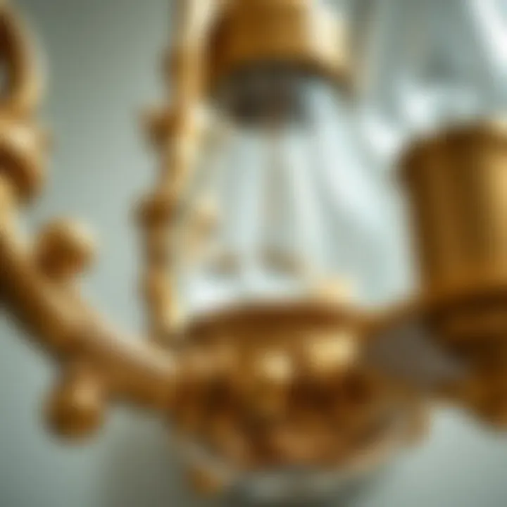 Intricate Details of Brass Light Fixtures Close-up of brass light fixture detailing