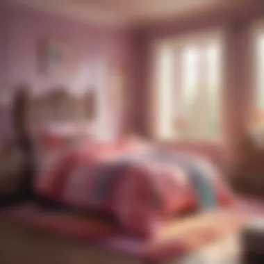 Vibrant Care Bear Bedroom Aesthetic A vibrant Care Bear-themed bedroom with colorful bedding and wall art