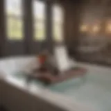 Elegant bathtub caddy enhancing relaxation