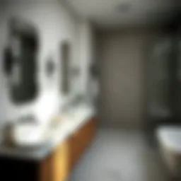 Elegant bathroom design showcasing modern fixtures and finishes