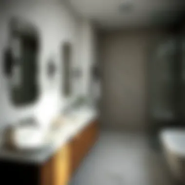 Modern Bathroom Aesthetics Elegant bathroom design showcasing modern fixtures and finishes