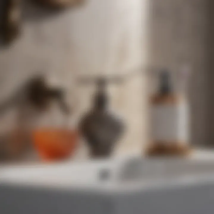 Close-up of premium quality bathroom accessories