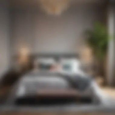 Serene bedroom showcasing calming color palette