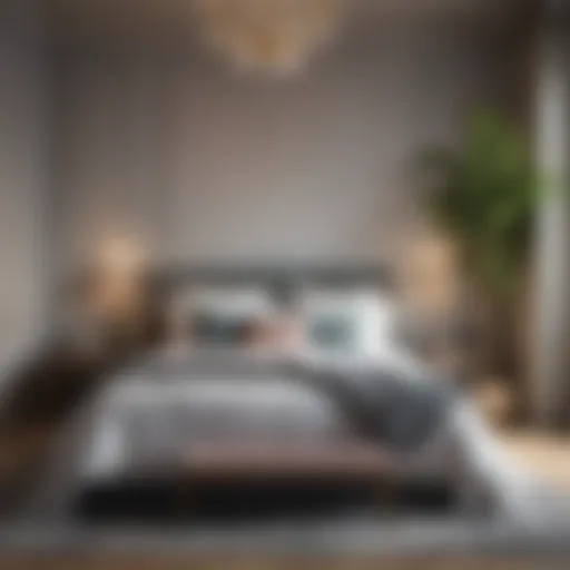 Serene bedroom showcasing calming color palette