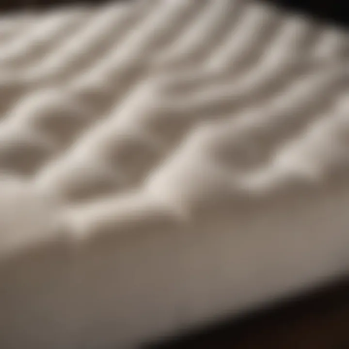 Close-up of high-quality futon mattress materials