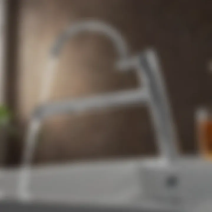 A sleek, modern drinking water filtration faucet showcasing its design