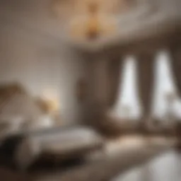 Luxurious bedroom design showcasing elegant decor and comfort