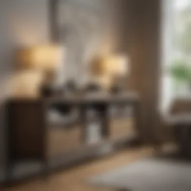Functional Console Table with Storage Functional console table showcasing organized storage
