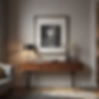 Console Table Wall Placement Console table artfully placed against a wall