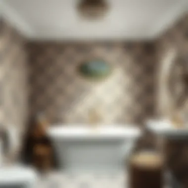 Elegant Fixtures and Tiles for Basement Bathroom Elegant fixtures and tiles for basement bathroom