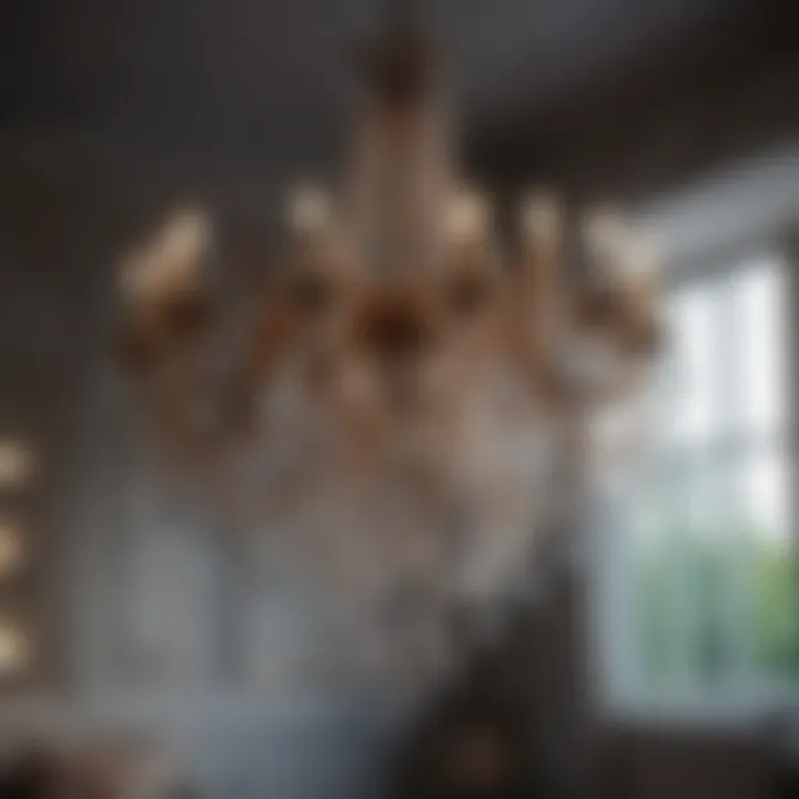 Stylish chandelier showcasing modern materials and craftsmanship