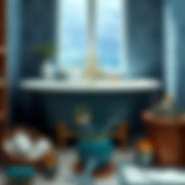Luxurious Ocean-Themed Bath Accessories Luxurious bath accessories featuring ocean motifs and textures