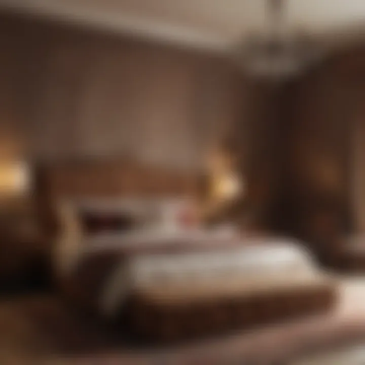 Elegant brown bedroom showcasing harmonious color pairings