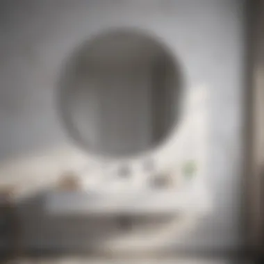 Minimalist mirror design in a bright bathroom