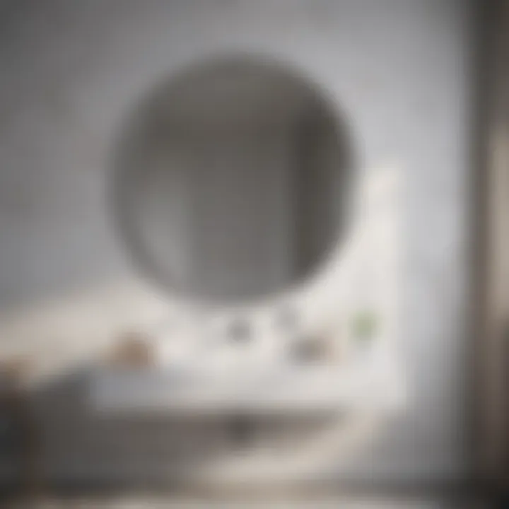 Minimalist mirror design in a bright bathroom
