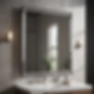 Modern Rectangular Mirror Stylish rectangular mirror with a modern finish