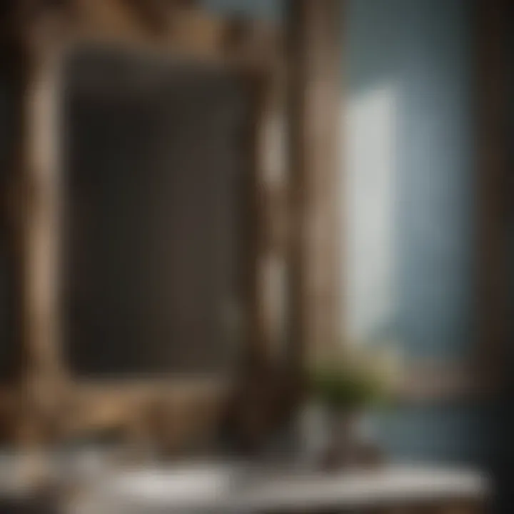 Vintage-inspired mirror with ornate detailing