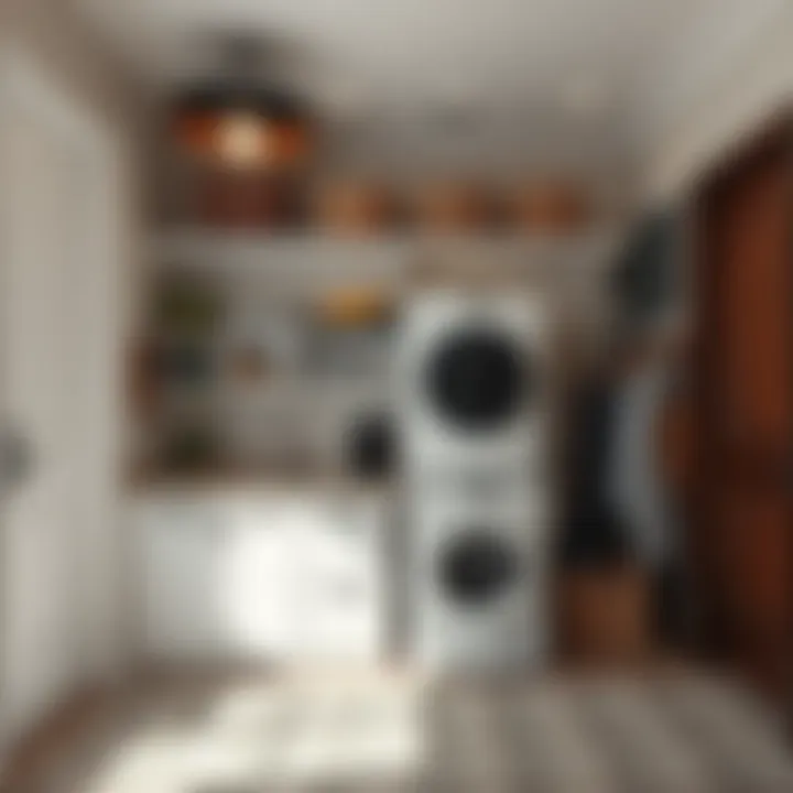 Functional Layout of Laundry Space Functional layout of a laundry room featuring a folding station and storage
