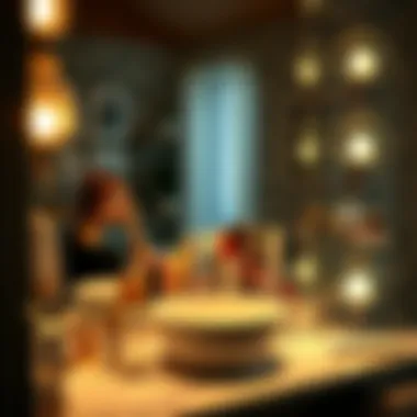 Beautifully Displayed Makeup Products in a Bathroom Aesthetic display of makeup products