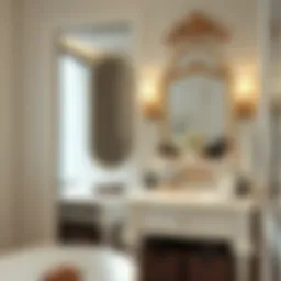 Elegant bathroom makeup storage solution