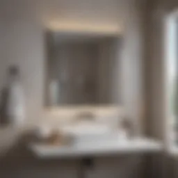 Sophisticated bathroom sign with minimalist design