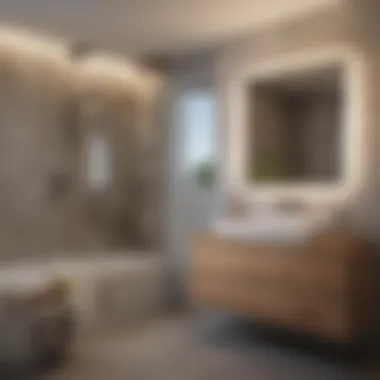 Chic Bathroom with Integrated Exhaust Fan Stylish exhaust fan integrated into a chic bathroom design