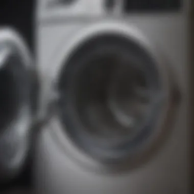 A close-up of a washing machine drum