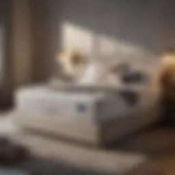A luxurious mattress displayed in a modern bedroom setting
