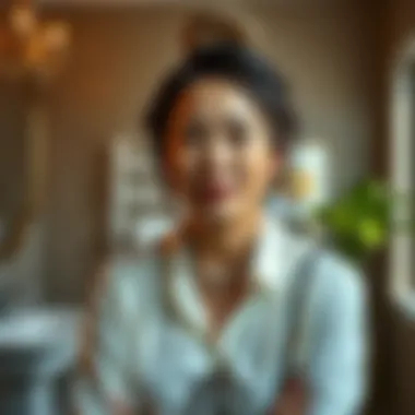 Expert Advice on Bathroom Renovations Television host discussing bathroom renovation tips