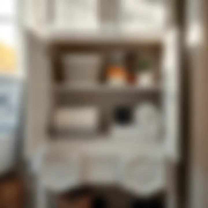 Innovative Storage Solutions in a Vanity Combo Close-up of storage options in a 48-inch vanity combo for organization