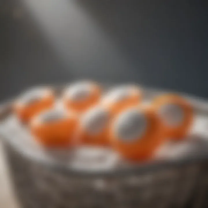 Close-up of scent-free laundry pods in a basket
