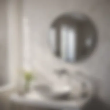 Stylish bathroom scene showcasing various mirror materials