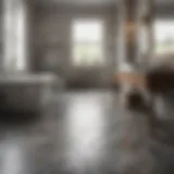 Elegant tile flooring in a modern bathroom