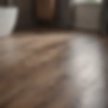 Luxurious vinyl flooring with a wood finish