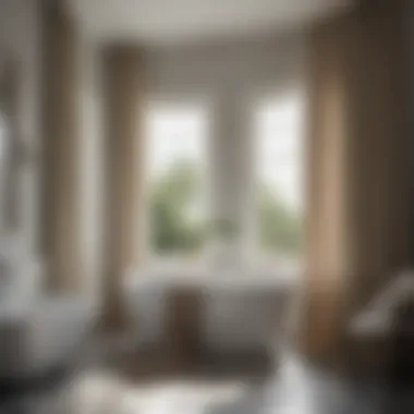 Natural Light in the Bathroom Elegant bathroom with sheer curtains allowing natural light
