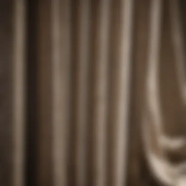 Textural Choices for Curtains Close-up of fabric swatches showcasing texture and color options