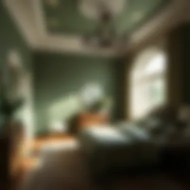 Earthy Green Tranquility Tranquil bedroom featuring earthy green hues