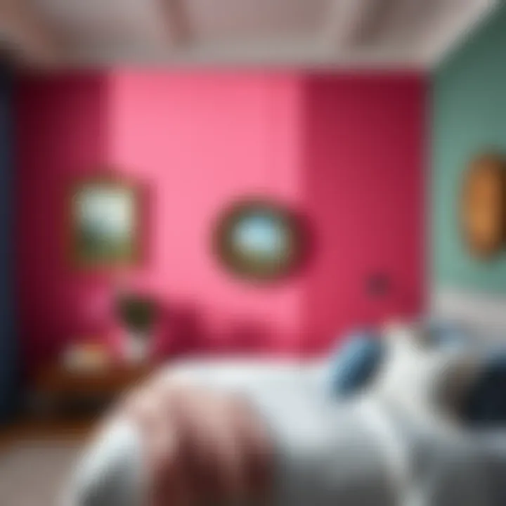 Vibrant Accent Wall Vibrant accent wall in a cozy bedroom
